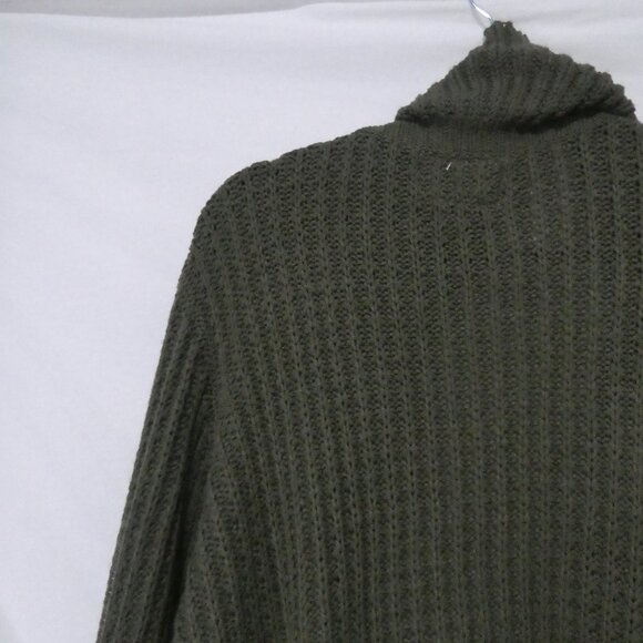 MXM - Cozy Sweater | 2XL | Ruffle Knit Olive Green Cardigan Sweater | Toggle - Picture 10 of 15